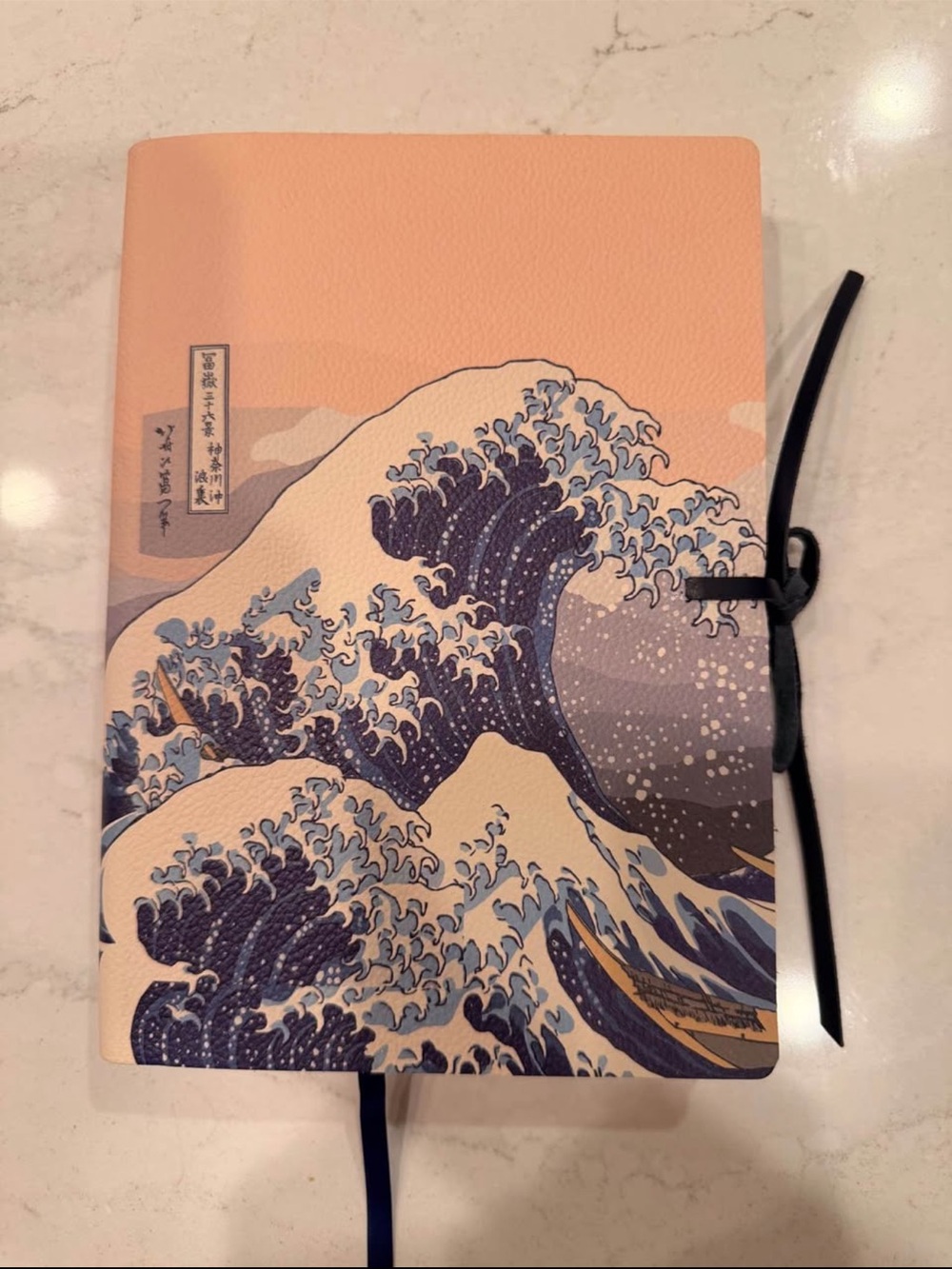 Barnes & Noble Journal with Navy Ribbon The Great Wave off Kanagawa
